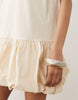Miss Selfridge Drop Waist Bubble Hem Mini Dress In Vanilla