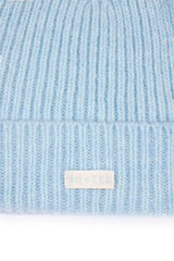 Ribbed Knit Beanie Hat in Powder Blue