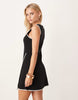 Nobody'S Child Petite Whipstitch Knit Sleeveless Mini Dress In Black