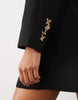 Vero Moda Petite Long Sleeve Button Cuff Detail Mini Dress In Black