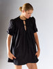 Glamorous Pleated Mini Dress In Black