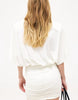 Na-Kd Draped Jersey Mini Dress In Offwhite