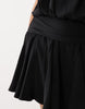 Curve Satin High Neck Drop Waist Flippy Mini Dress In Black
