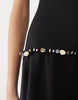 Motel Gussie Asymetric Beaded Waist Mini Dress In Black