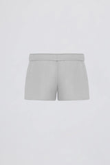 Brushed Jersey Elasticated Mini Shorts in Fog Grey