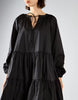 Glamorous Puff Sleeve V-Neck Maxi Dress In Black