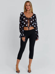 Lucy's REVI TOP BLACK POLKA DOT