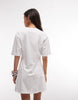 Monki Contoured T-Shirt Mini Dress In White