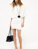 Na-Kd Draped Jersey Mini Dress In Offwhite