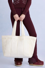 Waterproof Puffer Tote Bag in Ice