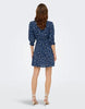 Only Floral Printed Dress In Dark Blue