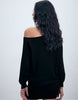 Stradivarius Short Knit Boat Neck Dress In Black