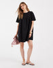 Only Short Sleeve Mini Dress In Black