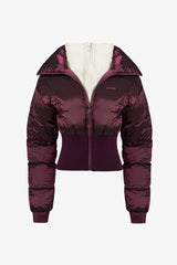 Waterproof Layered Ski Jacket in Burgundy