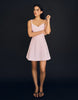 Bershka Mini Dress With Ribbon Straps In Pink