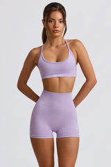 Super Sculpt Seamless Mini Shorts in Soft Lilac