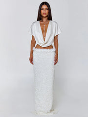 Lucy's MILLIANA MAXI SKIRT WHITE