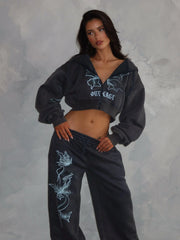 Lucy's NYA CROPPED HOODIE VINTAGE NAVY