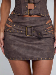 Lucy's RODEO MINI SKIRT CHOCOLATE