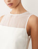 Abercrombie & Fitch Bow Back Bridal Mini Dress In White