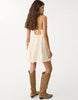 Stradivarius Mini Dress With Tied Detail At The Back In Ecru
