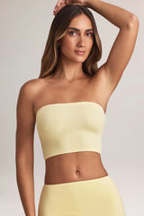 Modal Strapless Crop Top in Lemon Sherbet