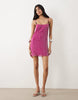 Motel Cerita Plisse Mini Dress In Pink