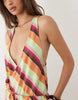 Motel Pippey Racer Back Mini Dress In Multi Stripe