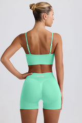 Define Luxe Mini Shorts in Mint