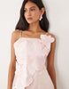Jw Pei Orchid Applique Tailored Cami Mini Dress In Pink
