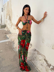 Lucy's HAYAMI MAXI DRESS RUBY HIBISCUS