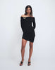 Cin Cin Motel Knitted Bandeau Mini Dress In Black
