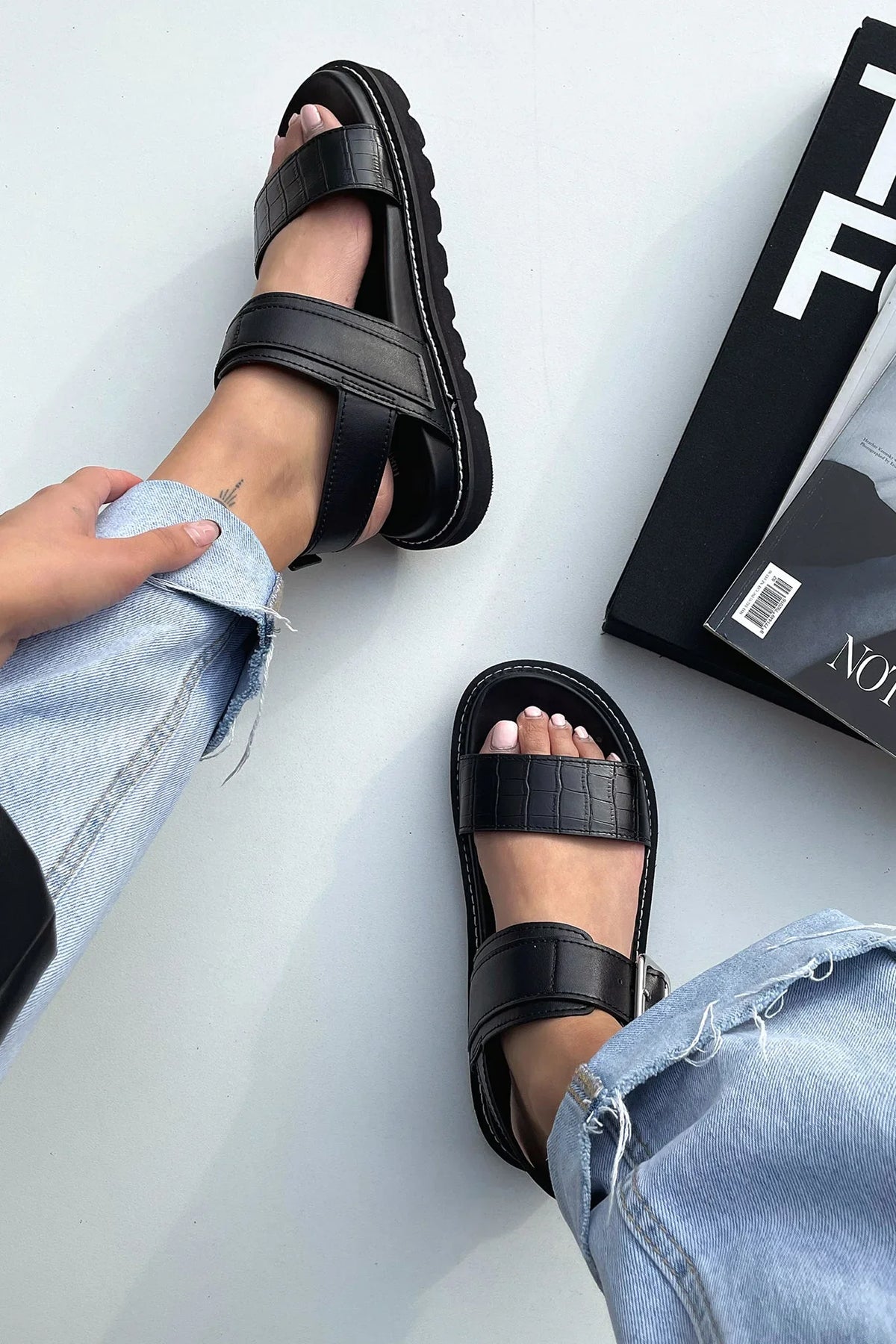 Ryder Chunky Sandals - Black