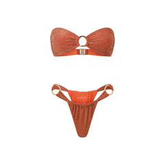 Lucy's DENVER BIKINI BOTTOM ORANGE SHIMMER