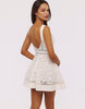 House Of Cb Ava White Custom Lace Cotton Broderie Anglaise Mini Sundress In White