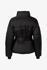 Waterproof Belted Oversized Ski Jacket in Black