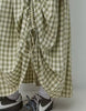 Collusion Multi Channel Detail Midi Dress In Yellow Check