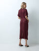& Other Stories Draped Midi Dress In Wine