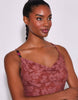 South Beach Floral Textured Cowl Neck Asymetric Maxi Dress In Rust