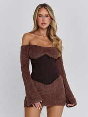 Lucy's JUNO MINI DRESS BROWN