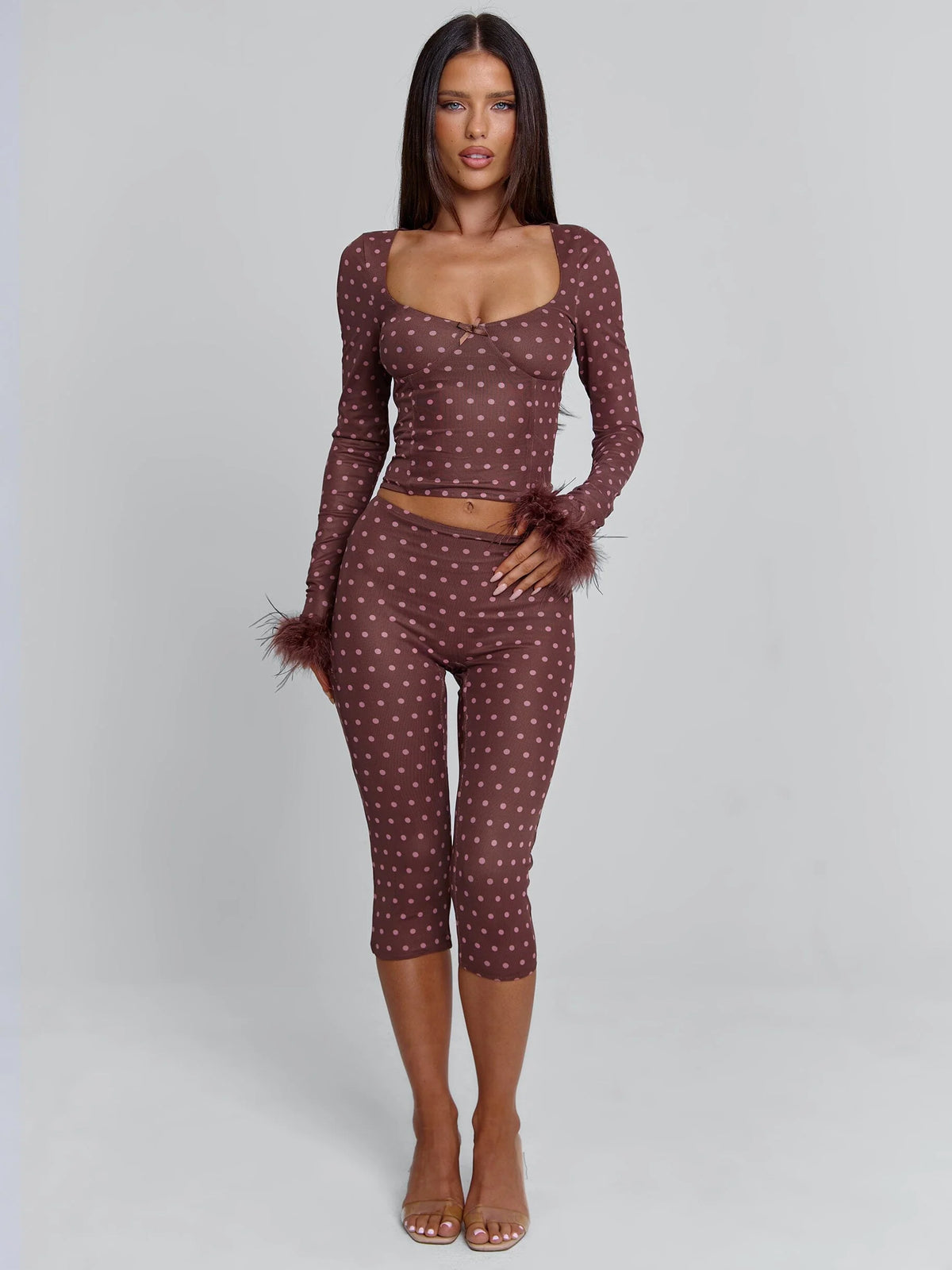 Lucy's MAHRIA PANT BROWN POLKA DOT