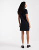 Fred Perry Twin Tipped Mini Polo Dress In Navy With White And Peach Tipping