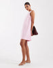 Jjxx Linen Blend Stripe Mini Dress In Pink