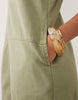 Threadbare Denim Sleeveless Mini Dress In Sage