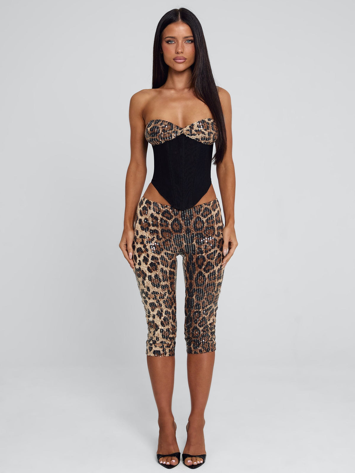 Lucy's EIRA CAPRI PANT LEOPARD SEQUIN
