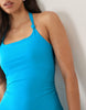 Halter Knot Detail Mini Dress In Blue