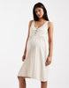 Mamalicious Maternity 2 Function Nursing Button Through Mini Sundress In Cream