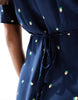 Vero Moda Button Through Mini Skater Dress With Lemon Print In Navy