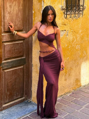 Lucy's LUCETTA MAXI DRESS DEEP MAROON