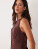 Abercrombie & Fitch Drop Waist Mini Dress In Brown